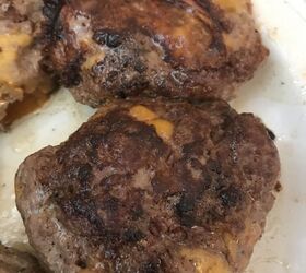 sous vide cracked out cheddar burgers