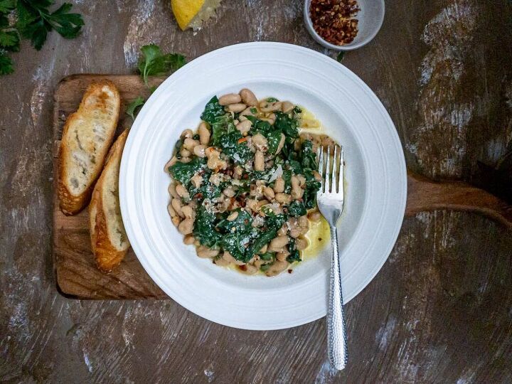 quick braised cannellini beans and kale, Quick braised Cannellini Beans and kale