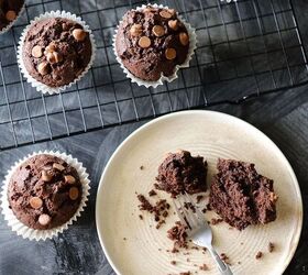 double chocolate olive oil muffins