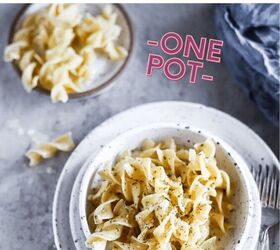 one pot easy cheesy garlic buttered noodles