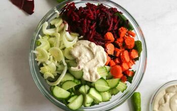 Kale Salad With Apple Tahini Dressing (Vegan + GF)