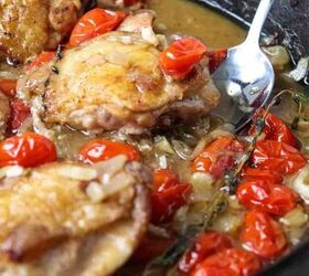 roasted chicken thighs with fennel and cherry tomatoes