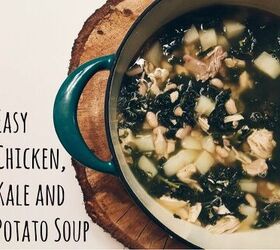 easy chicken kale and potato soup