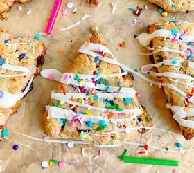 Skip the birthday cake this year and opt for sprinkle-studded, triple-chip scones