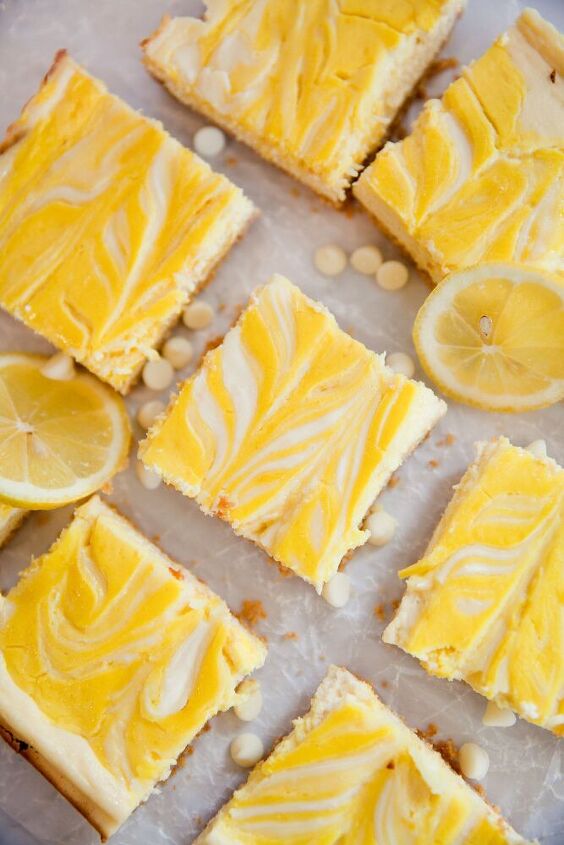 white chocolate lemon cheesecake bars