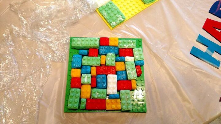 lego cake fondant brick version, Fondant Legos