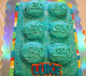 lego cake fondant brick version, Giant Lego Cake