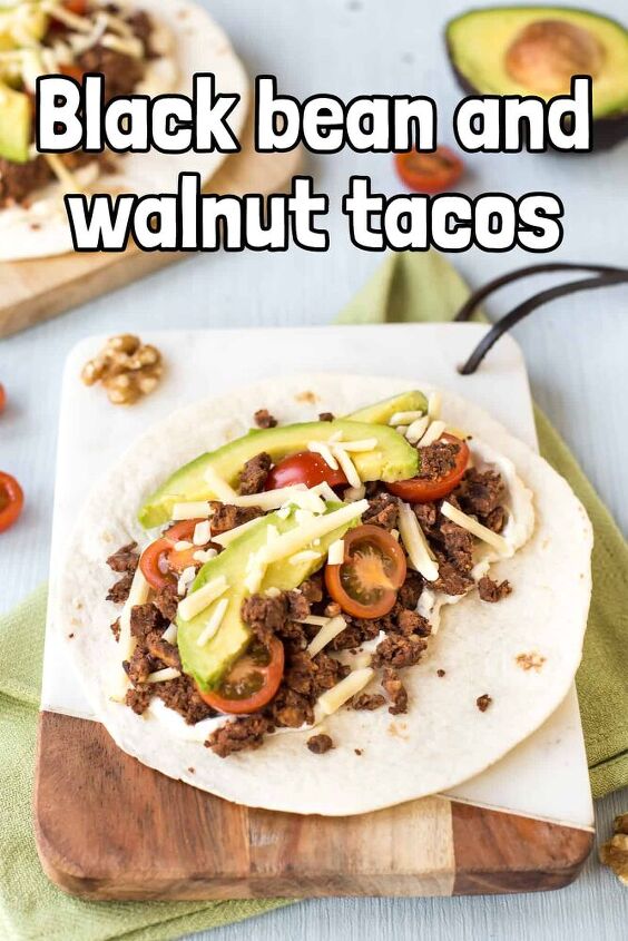 black bean and walnut tacos