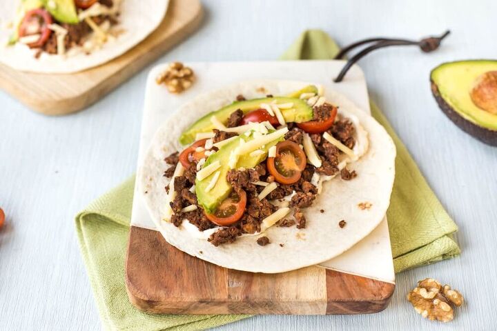 black bean and walnut tacos