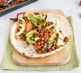 spicy roasted chickpea wraps