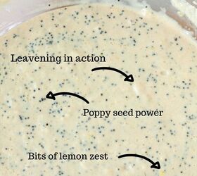 vegan lemon poppy seed pancakes, After adding the whipped aquafaba and poppy seeds the batter is ready for the skillet