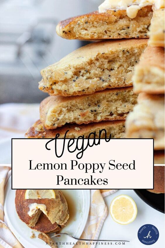 vegan lemon poppy seed pancakes