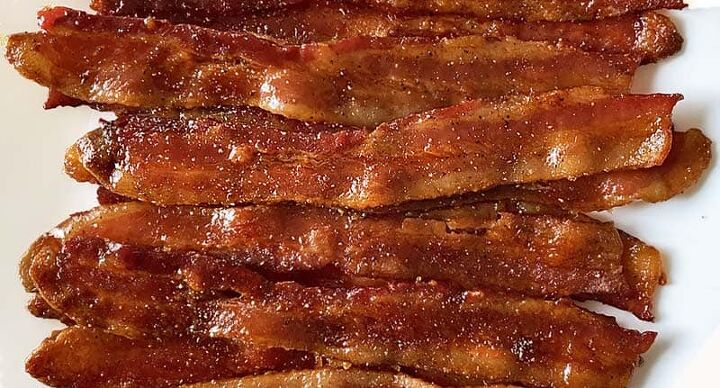 maple candied bacon recipe, The simple recipe for candied bacon strips is ready in less than an hour