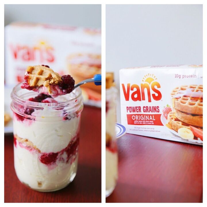 honey fruit waffle parfaits