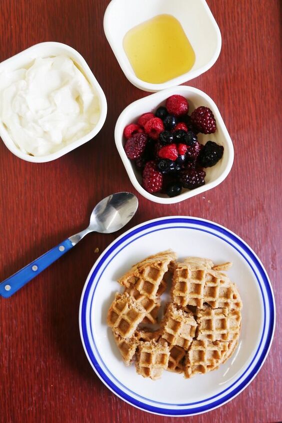 honey fruit waffle parfaits