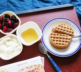 honey fruit waffle parfaits