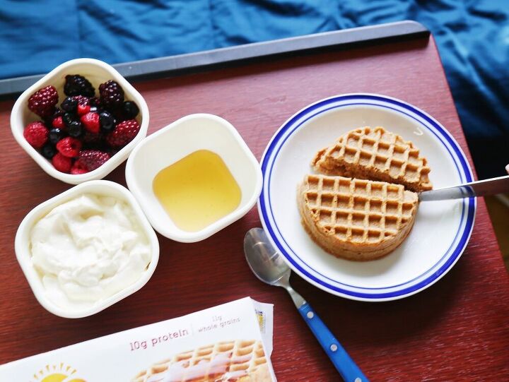 honey fruit waffle parfaits