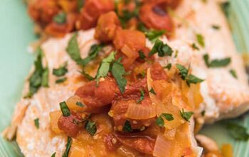 White Wine Salmon With Blistered Tomatoes