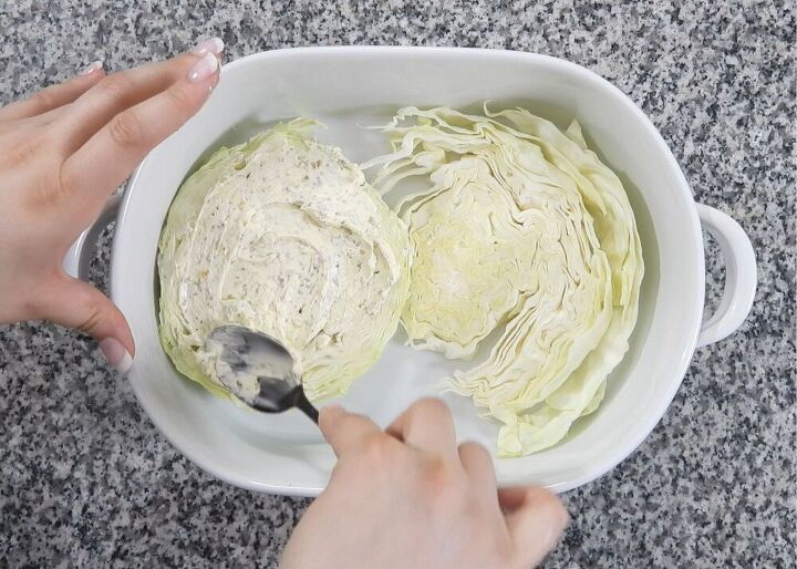 roasted cabbage steaks with dijon sauce