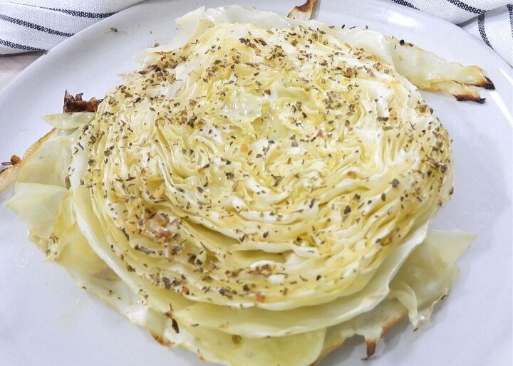 roasted cabbage steaks with dijon sauce