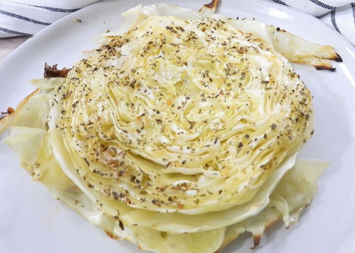 s 3 delicious and filling low carb meals, Roasted Cabbage Steaks With Dijon Sauce