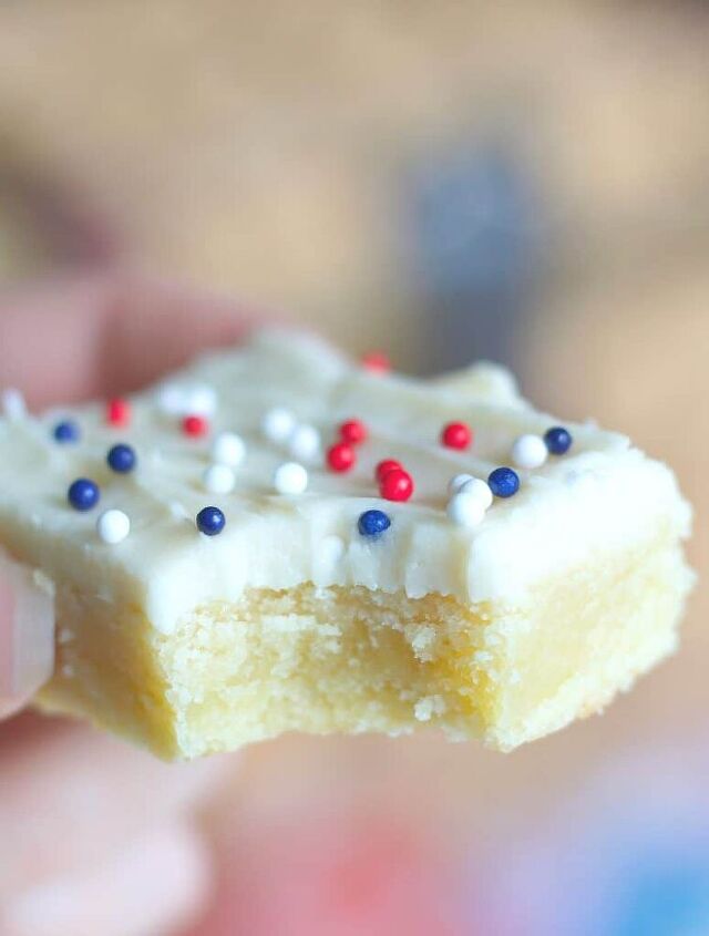 sugar cookie bars with cream cheese classic buttercream frosting