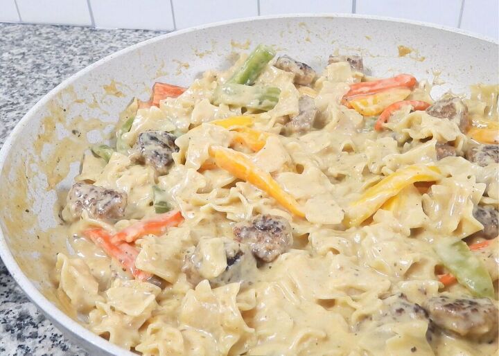 italian sausage peppers hamburger helper hack