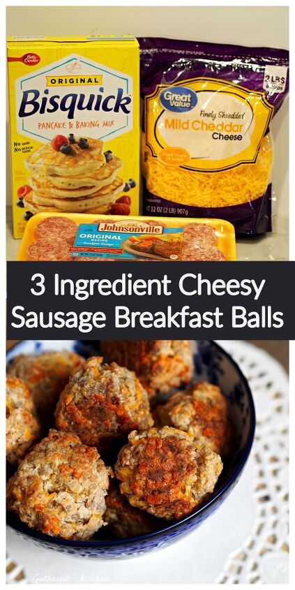 3 ingredient cheesy sausage breakfast balls