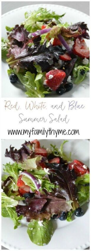 red white and blue summer salad