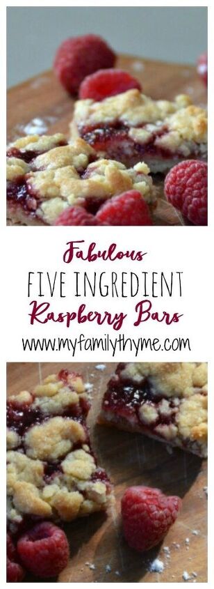 fabulous five ingredient raspberry bars