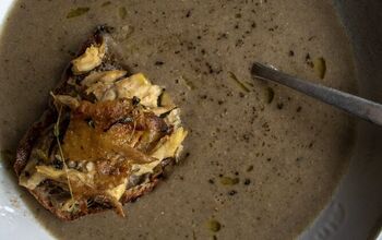 Chicken Leftovers Crostini & Mushroom Soup