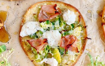 Brussels Sprouts and Burrata Naan Pizza
