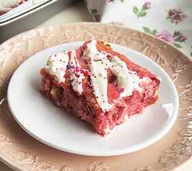strawberries and cream cake squares