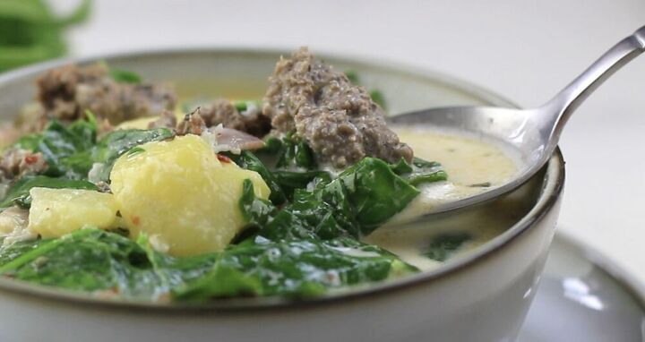 creamy spinach and italian sausage soup recipe how to make it in 1