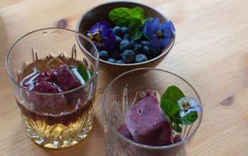Fresh Blueberry Ice Cubes for Mint Juleps