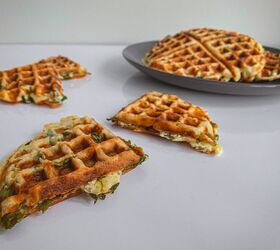 cheese spinach waffles