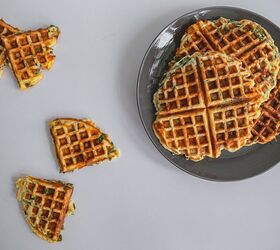 Cheese & Spinach Waffles