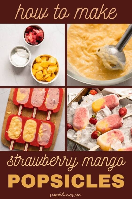 mango strawberry fruit popsicles healthy frozen treats for summer
