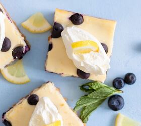 try these creamy sweet lemon blueberry cheesecake bars