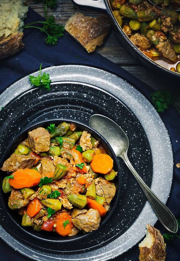 easy mediterranean okra stew bamia