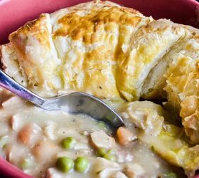 Chicken Pot Pie Casserole Recipe With Puff Pastry Crust