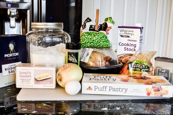 chicken pot pie casserole recipe with puff pastry crust