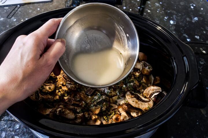 easy crock pot beef stroganoff with mushroom soup