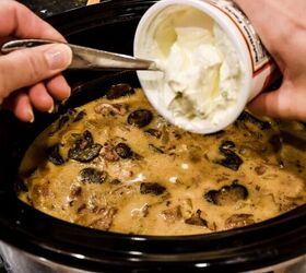 easy crock pot beef stroganoff with mushroom soup