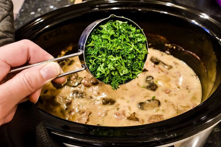 easy crock pot beef stroganoff with mushroom soup