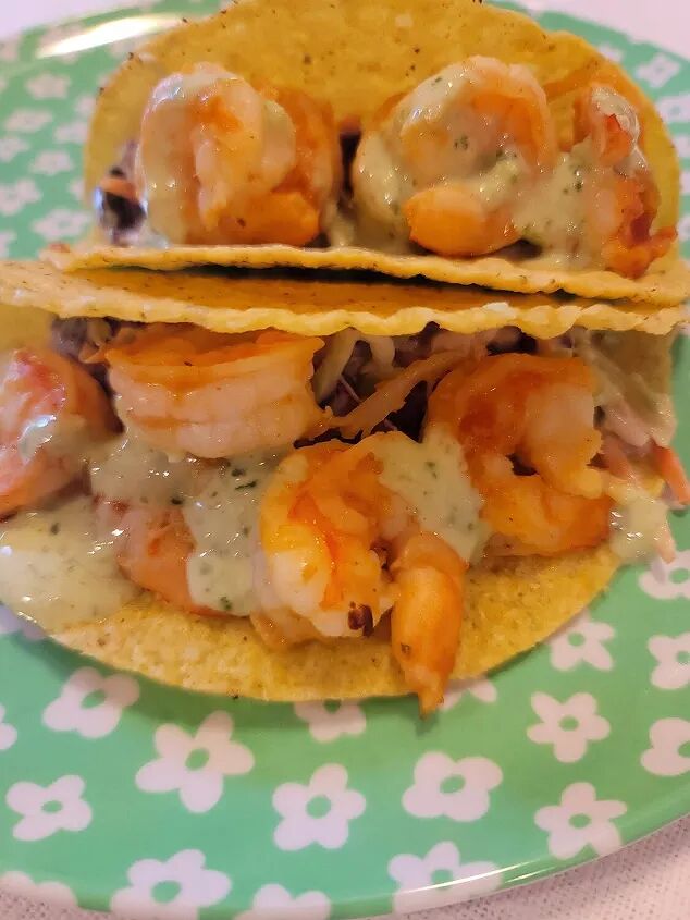 day old shrimp cocktails into shrimp tacos
