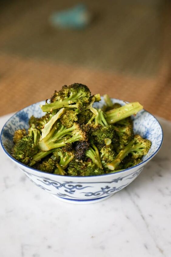 roasted broccoli florets with lemon and butter
