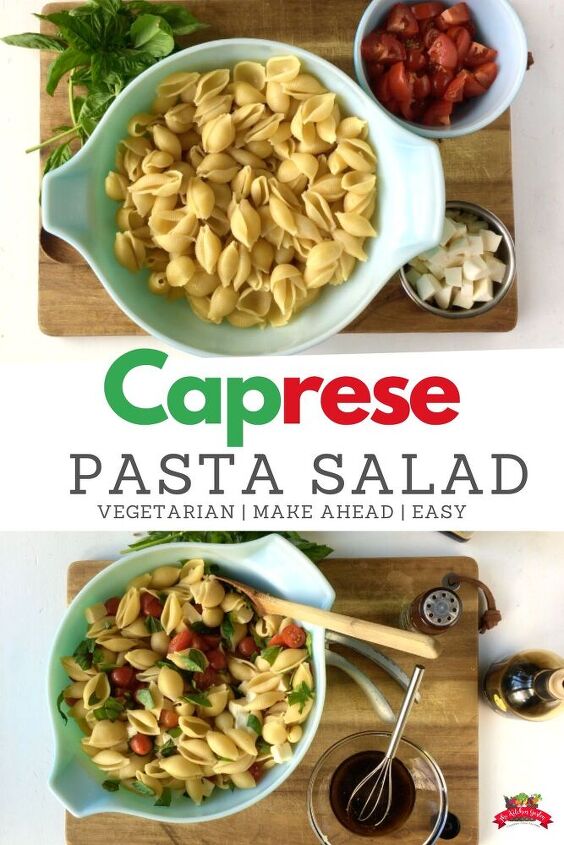 easy caprese pasta salad the kitchen garten