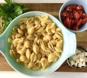 easy caprese pasta salad the kitchen garten