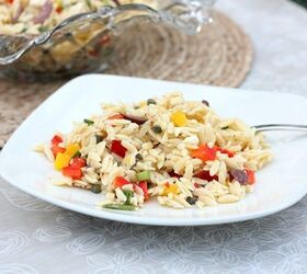 orzo salad with feta olives and peppers